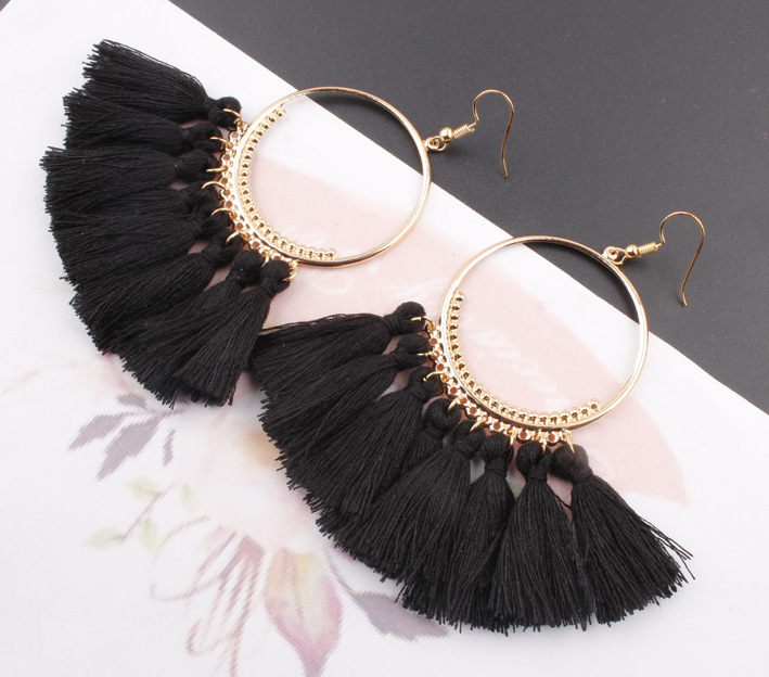 10pcs/lot brand fan tassel earrings female high-grade personality eardrop popular adorn article