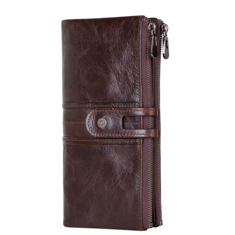Women Purses Long Zipper Genuine Leather Ladies Clutch Bags With Cellphone Holder Card Holder Wallet