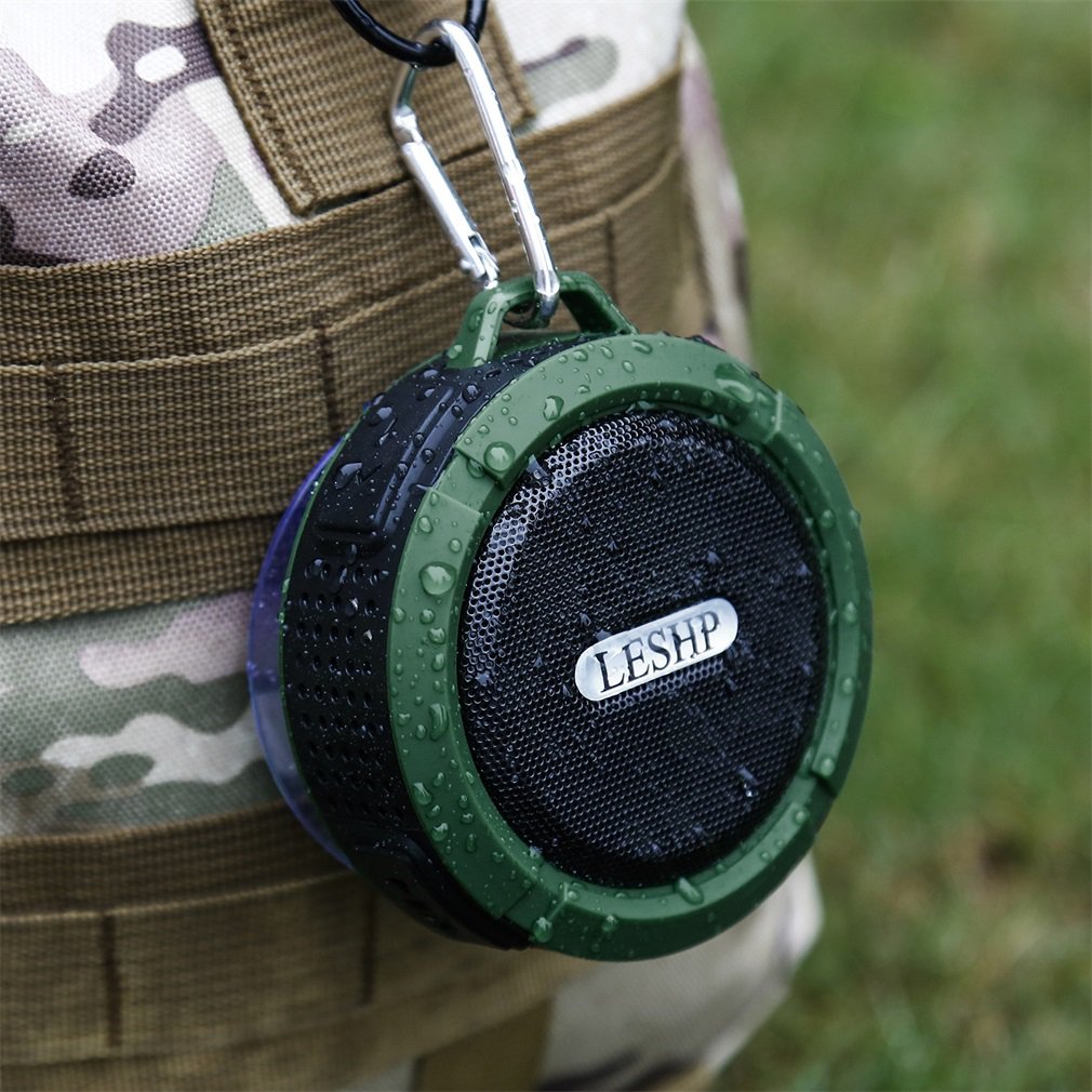 C6 Plastic Portable Wireless Speaker With Calls Handsfree and Suction Cup Waterproof Shower Speaker