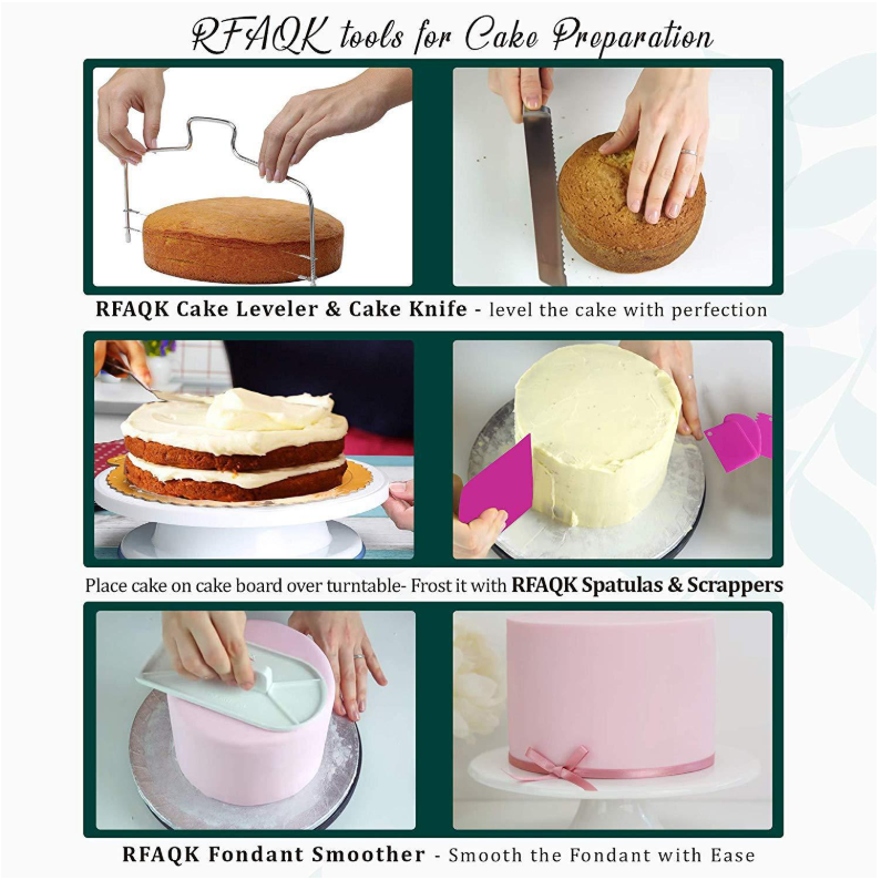 34/42/73/124PCS Cake Decorating Cake Turntable Set Pastry Tube Fondant Tool KitchenCake Baking Tools