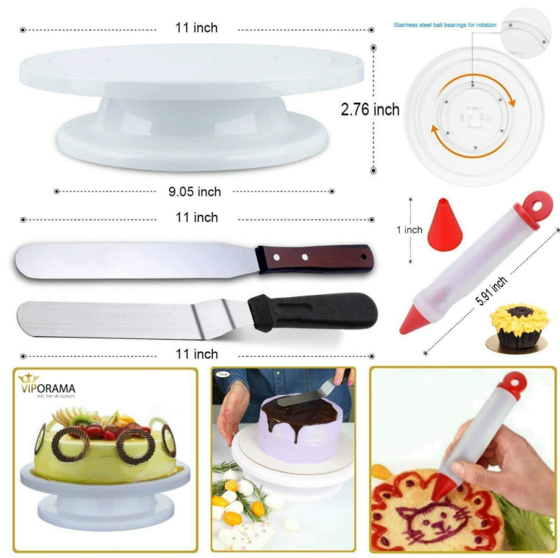 34/42/73/124PCS Cake Decorating Cake Turntable Set Pastry Tube Fondant Tool KitchenCake Baking Tools