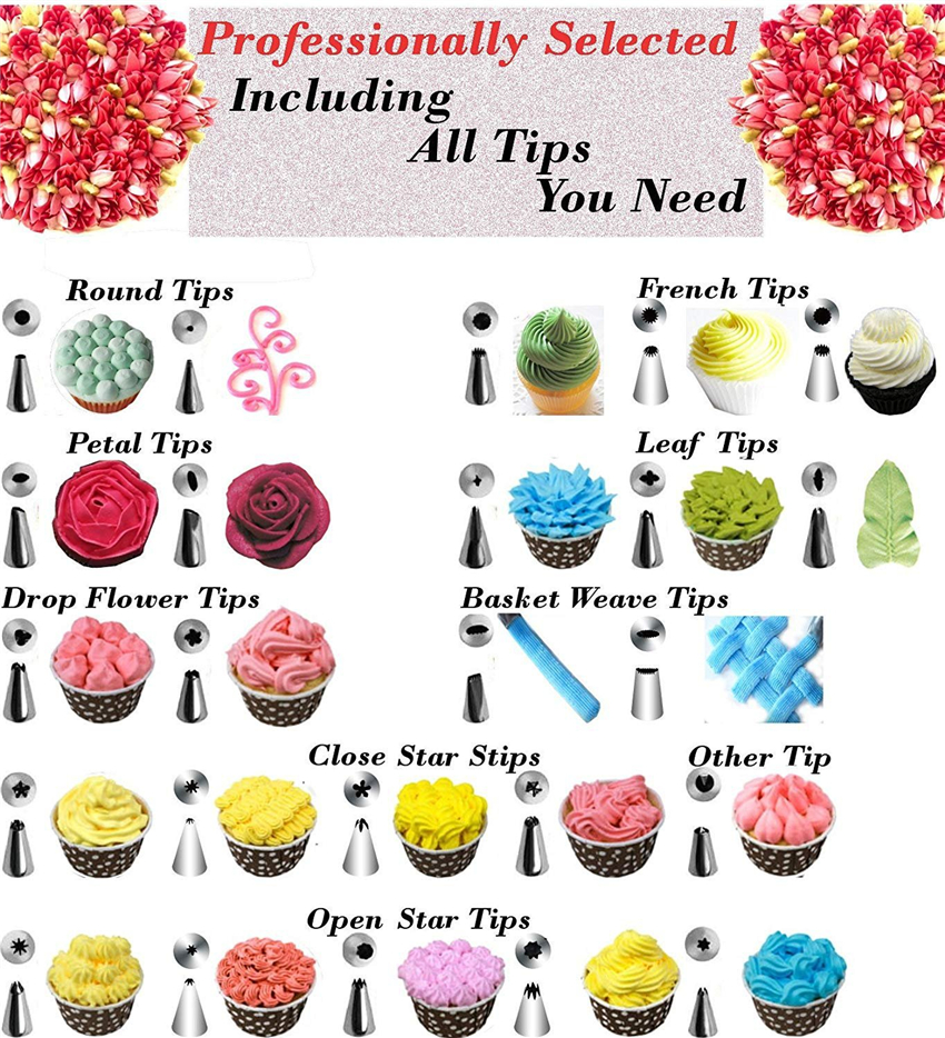 34/42/73/124PCS Cake Decorating Cake Turntable Set Pastry Tube Fondant Tool KitchenCake Baking Tools