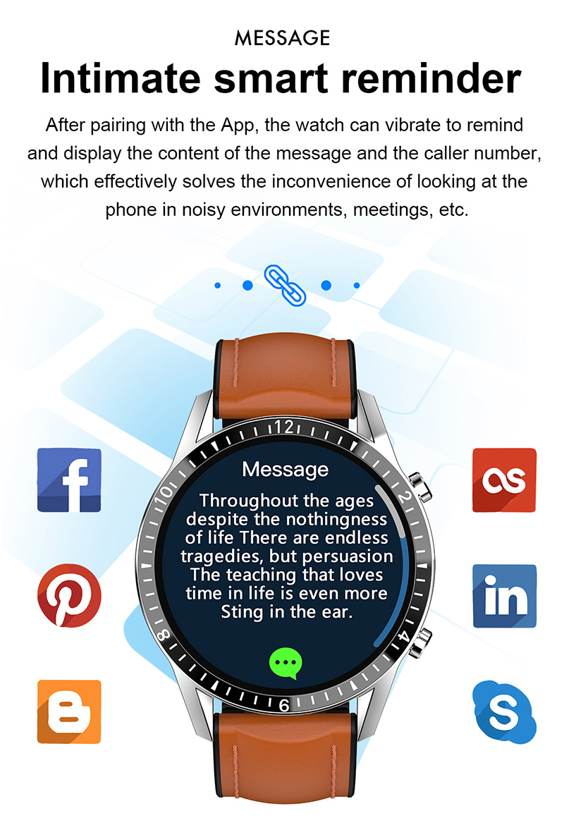 Smart Watch I9 Touch Screen Bluetooth Hand Free Smartwatch Men Women Fitness Tracker Heart Rate Call