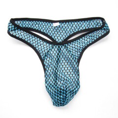 Men's Sexy Hollow Out Under Panties Breathable Thong See Though Underwear KZ6321