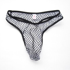 Men's Sexy Hollow Out Under Panties Breathable Thong See Though Underwear KZ6321