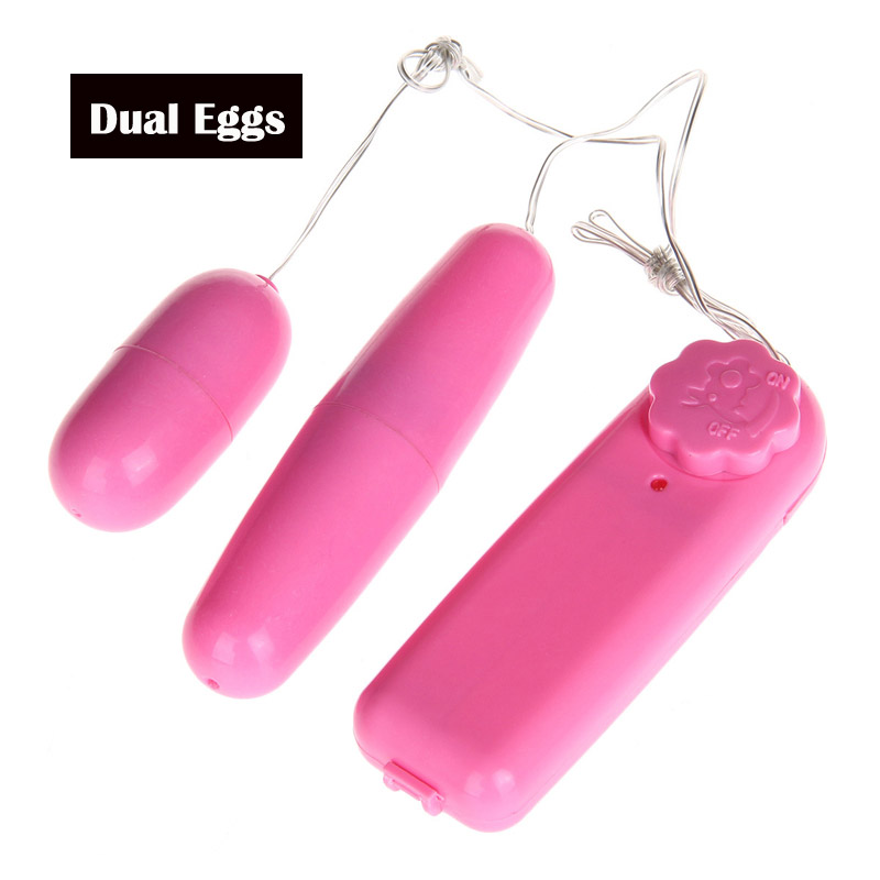 Powerful Bullet Egg Vibrator Clit Stimulator Dildo Adult Sex Toys For Women Options of Single or Dual-Eggs or Dildo-Egg view 3