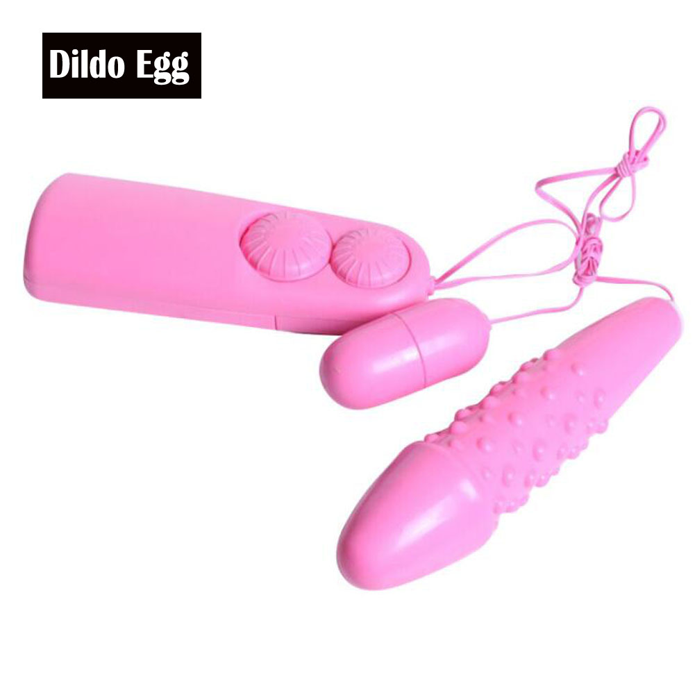 Powerful Bullet Egg Vibrator Clit Stimulator Dildo Adult Sex Toys For Women Options of Single or Dual-Eggs or Dildo-Egg view 2