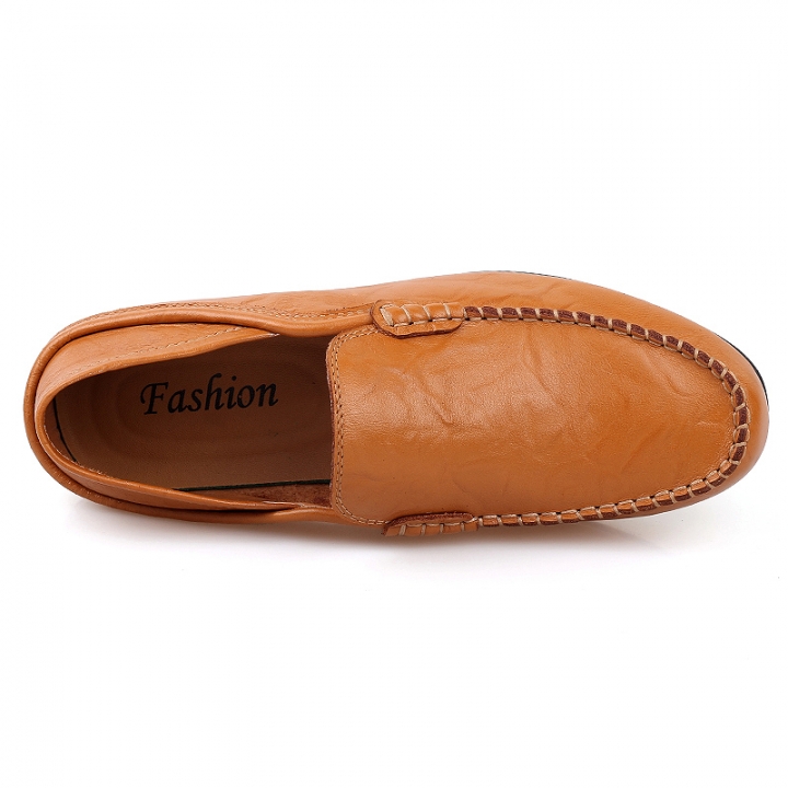 Luxury Casual Leather Shoes Men Loafers Wedding Genuine Leather Flat Shoes Business Driving Shoes