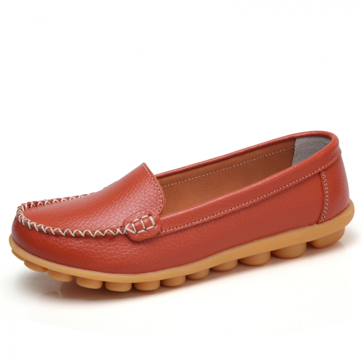 Fashion Women Cow Split Soft Sole Genuine Leather Shoes Platform Casual Leisure Nurse Peas Shoes