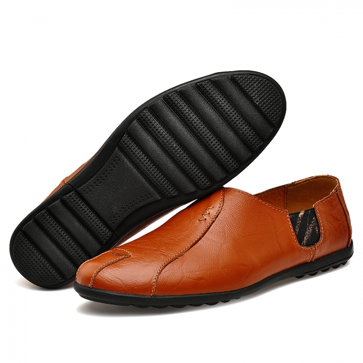 Gentleman Casual Loafers Business Driving Moccasins Slip on Genuine Leather Men Walking Shoes