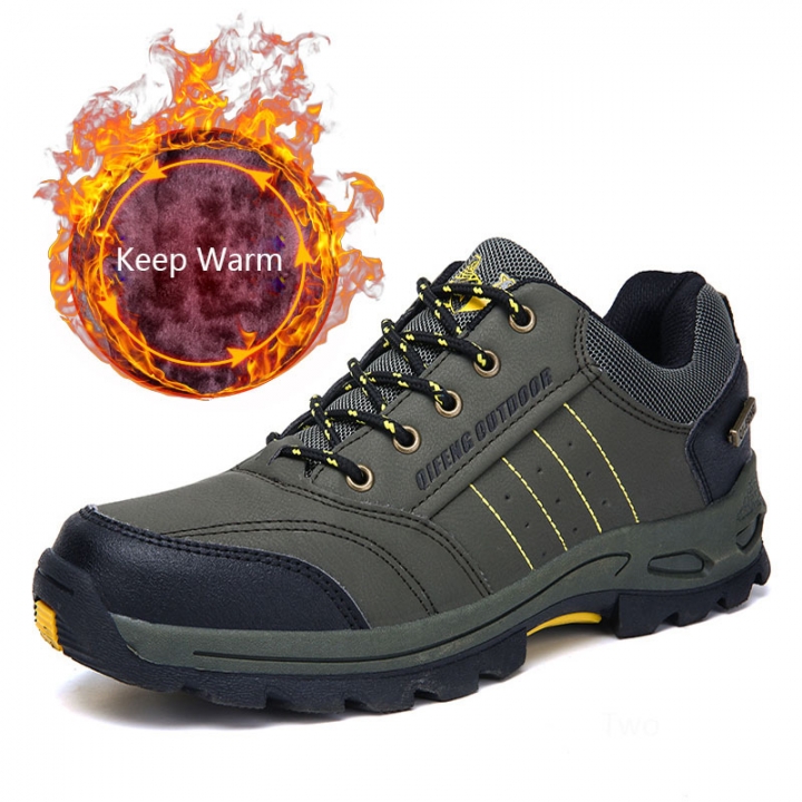 Men Climbing Shoes Fashion Winter/Spring Waterproof Hiking Boots Couple Non-slip Leather Shoes