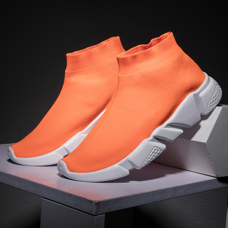 Men Fashion Leisure Sock Shoes Plus Size Women Breathable Mesh Sport Shoes Non-slip Casual Sneakers