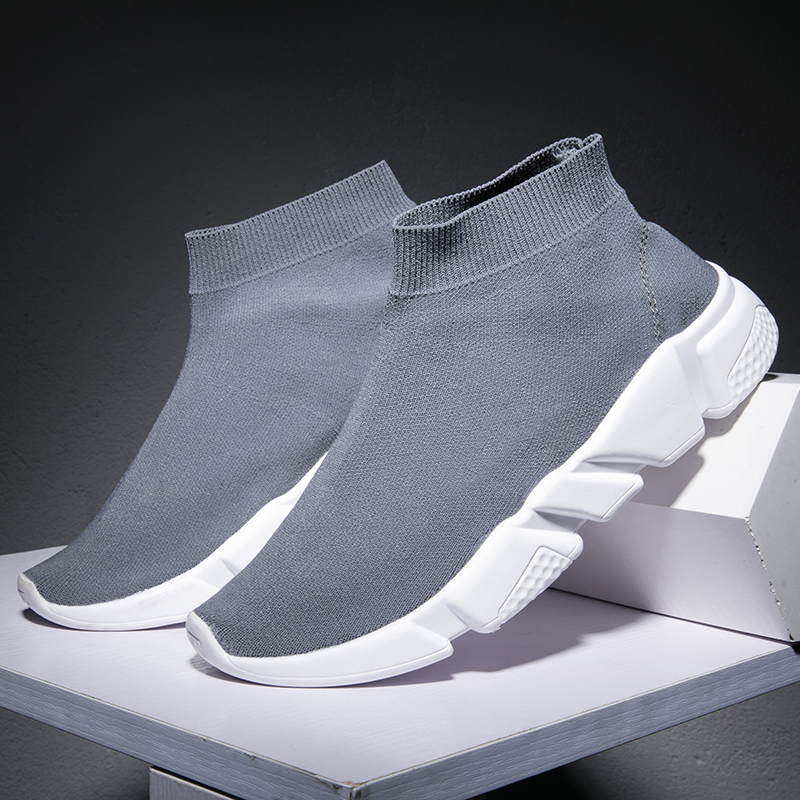 Men Fashion Leisure Sock Shoes Plus Size Women Breathable Mesh Sport Shoes Non-slip Casual Sneakers