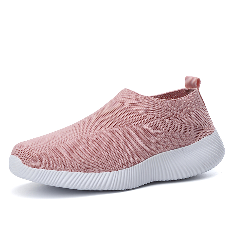 Women Breathable Mesh Running Shoes Plus Size Casual Slip-on