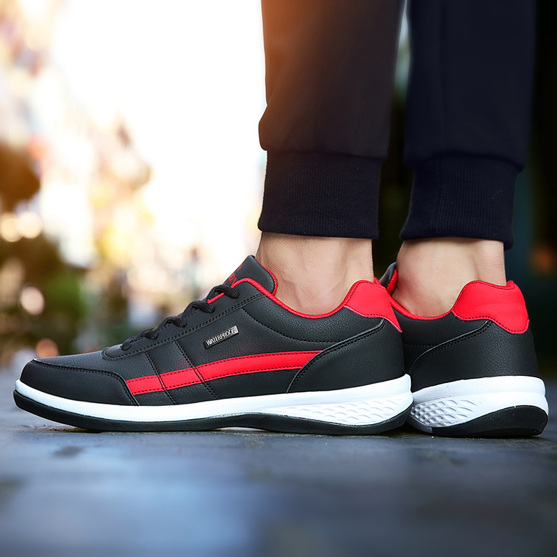 Men Fashion Leather Sneakers Plus Size Casual Breathable Sport Shoes Comfortable Outdoor Shoes