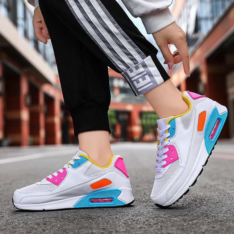Men Air Cushion Sneakers Women MAX90 Running Shoes Plus Size Breathable Mesh Sport Shoes Soft Shoes