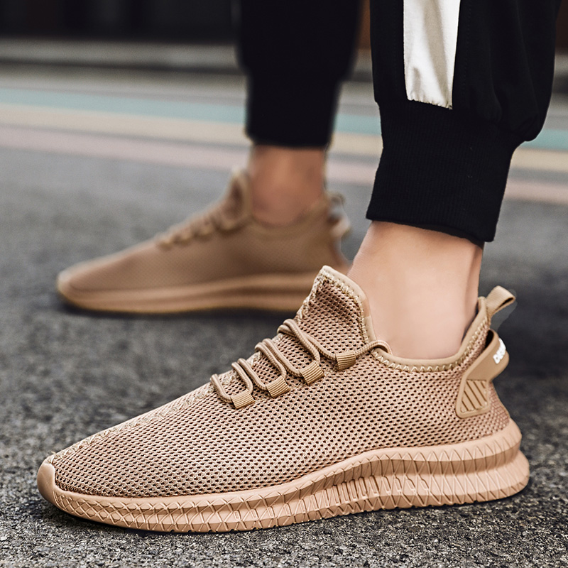 Fashion Men Breathable Mesh Running Shoes Light Soft Sport Shoes Plus Size Outdoor Casual Sneakers