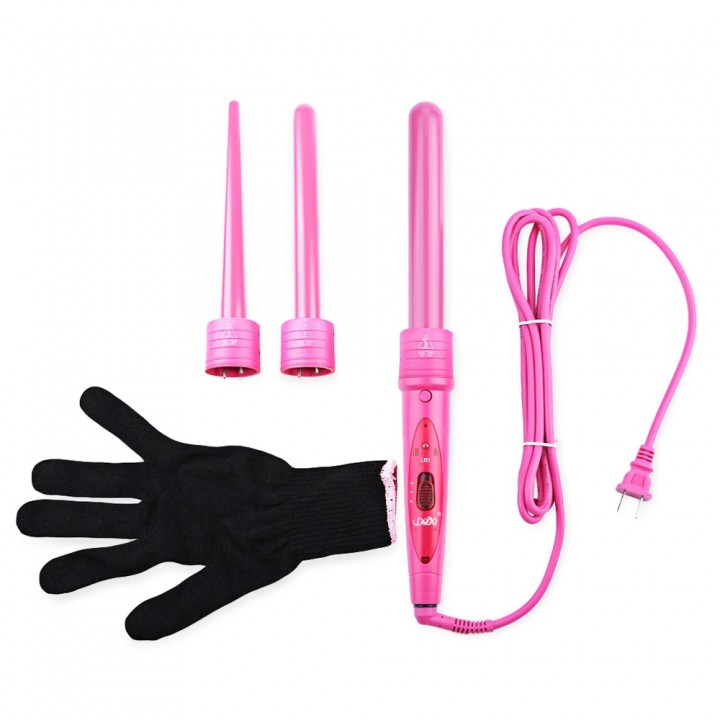 Magic Curling Wand Interchangeable 3 Parts Clip Ir