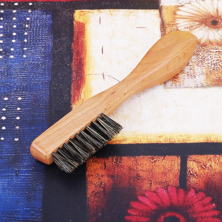 Solid Wood Pig Hairy Male Beard Handle Brush