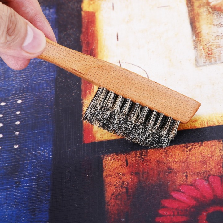 Solid Wood Pig Hairy Male Beard Handle Brush