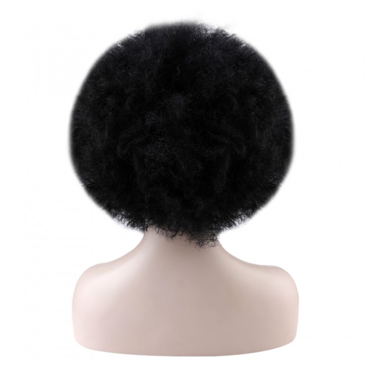 Short Black Wigs Inflated Fluffy Afro Hair for Win