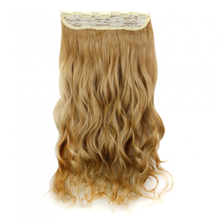 AISI HAIR Long Curly Synthetic 5 Clips in Wig Exte