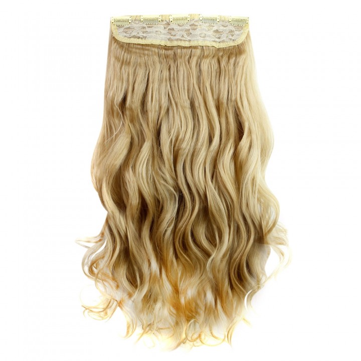 AISI HAIR Long Curly Synthetic 5 Clips in Wig Exte