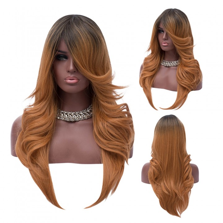 Beauty Hair Long Wavy Heat Resistant Synthetic Two