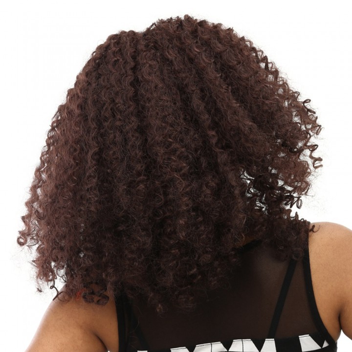 Synthetic Heat Resistant Wig Long Curly Brown Hair