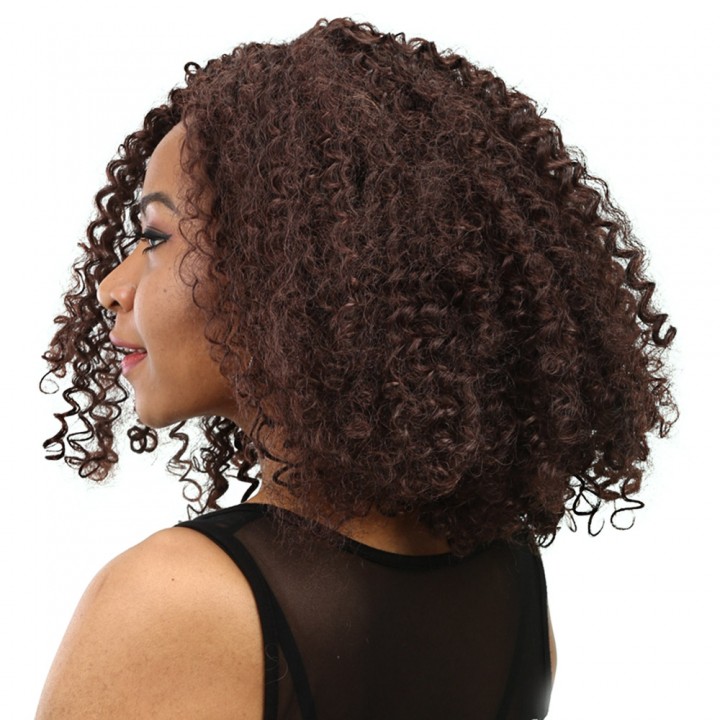 Synthetic Heat Resistant Wig Long Curly Brown Hair