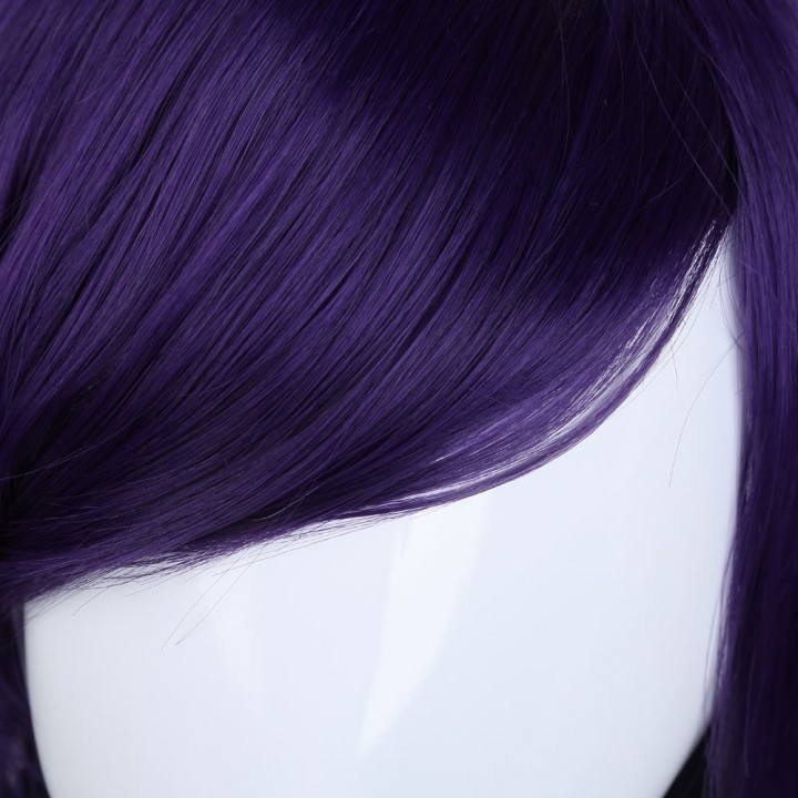 Curly Long Wig Hair Heat Resistant Purple Cosplay