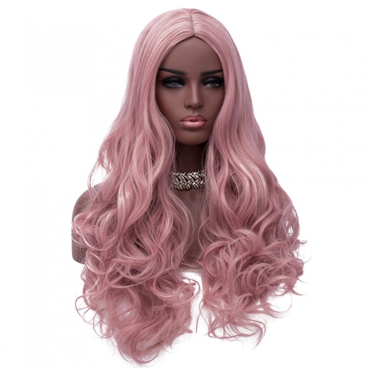 Long Center Parting Fluffy Wavy Synthetic Wig