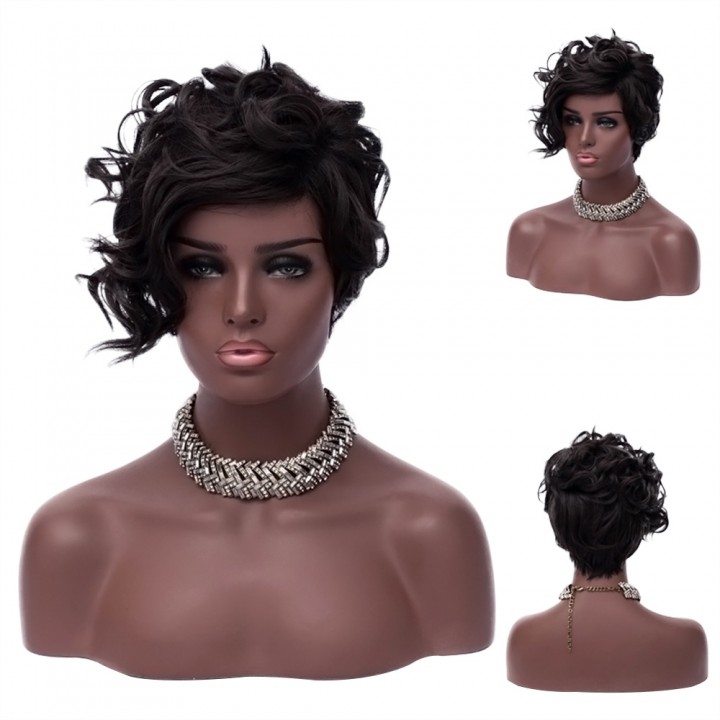 High Temperature Fiber Synthetic Short Hair Kinky