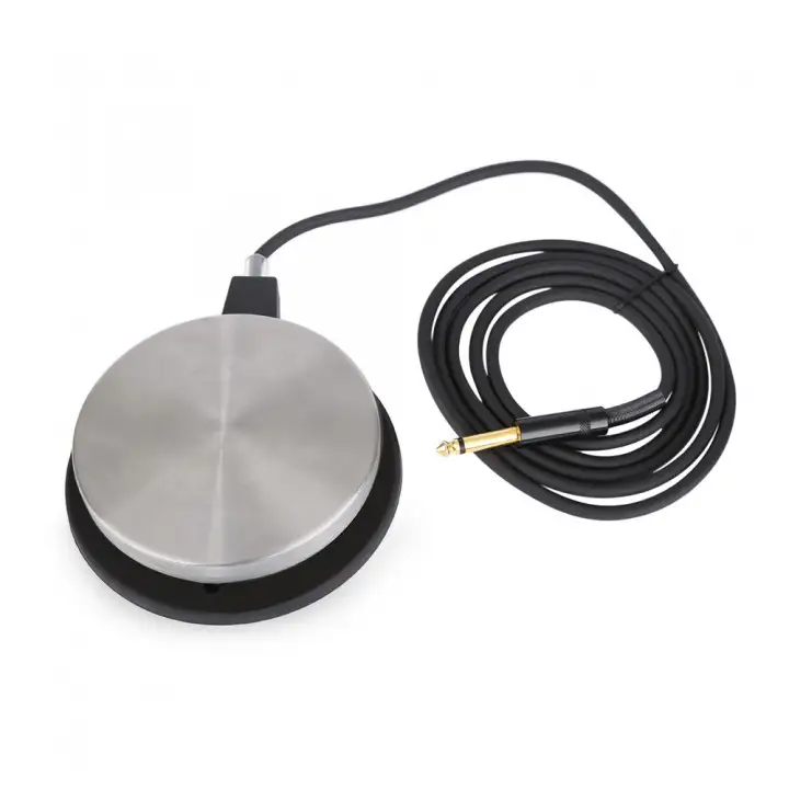 Round GEM Stainless Steel Tattoo Foot Pedal Power