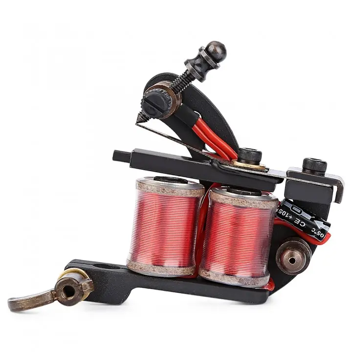 Classic Tattoo Iron Black Machine Gun 10 Wrap Coil