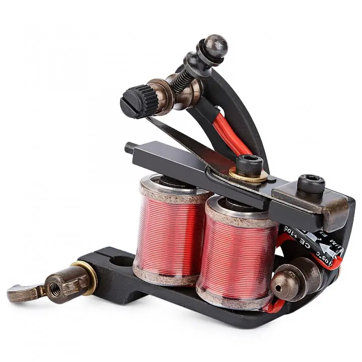 Classic Tattoo Iron Black Machine Gun 10 Wrap Coil