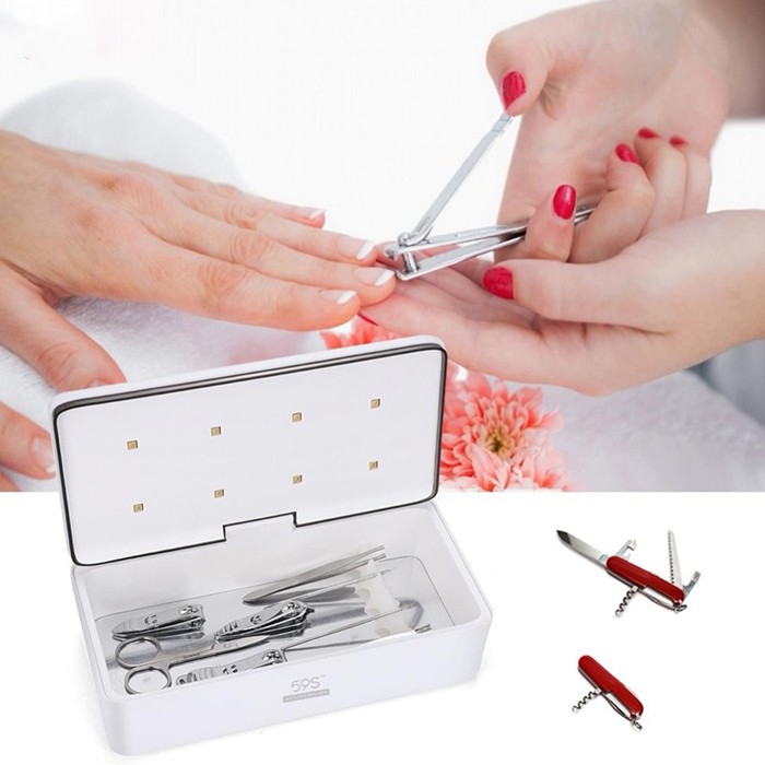 59S Nails Accessoires Cosmetics Makeup Brush Personal Care Tools Smart LED UV Sterilizer Box Cleaning Device view 3