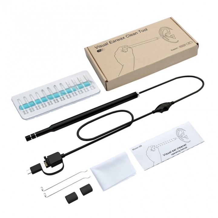 3 in 1 Ear Cleaner USB Endoscope 5.5mm Visual Earwax Clean Tool Camera 0.3MP