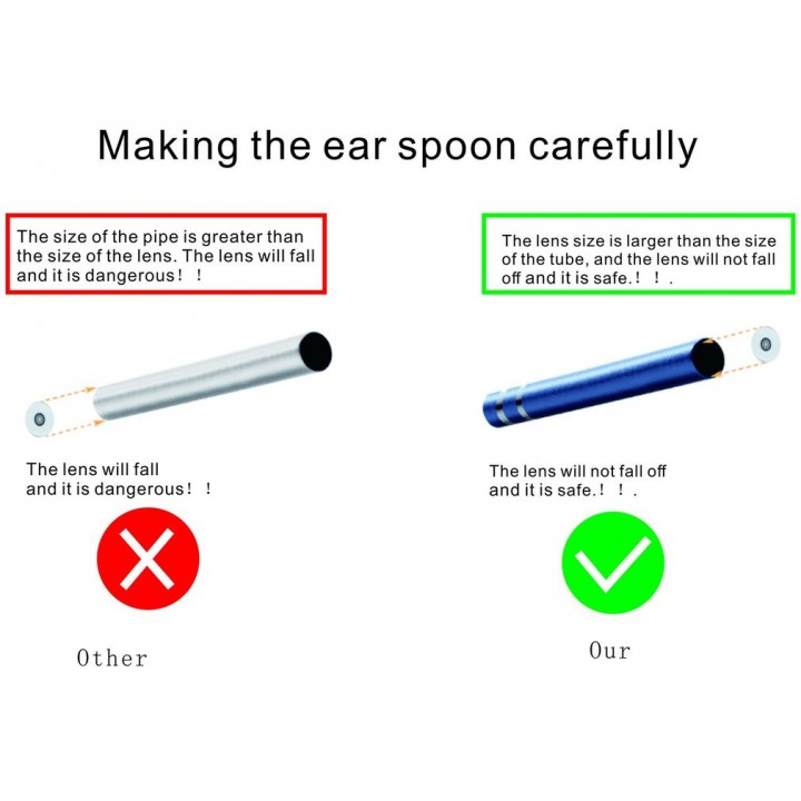 3 in 1 Ear Cleaner USB Endoscope 5.5mm Visual Earwax Clean Tool Camera 0.3MP