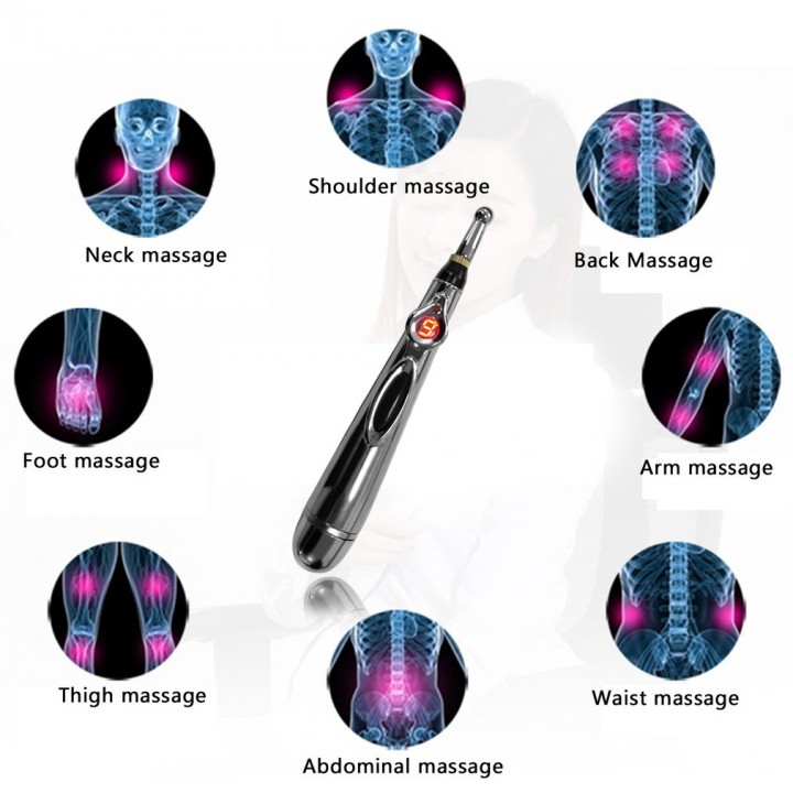 Electric Acupuncture Point Body Head Massage lectronic Meridian Energy Pen