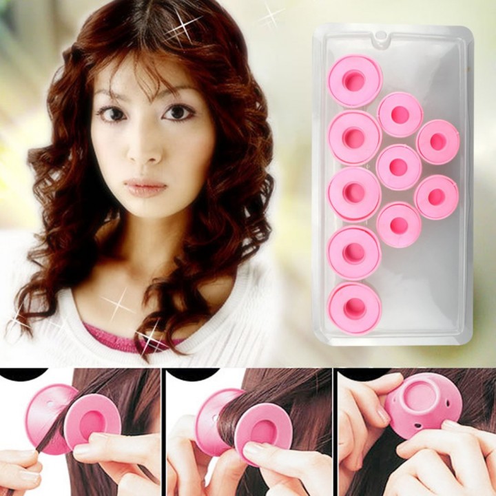 10pcs Mushroom Hairstyle Roller Women Sleeping Bell Curler Girl Hair Rollers