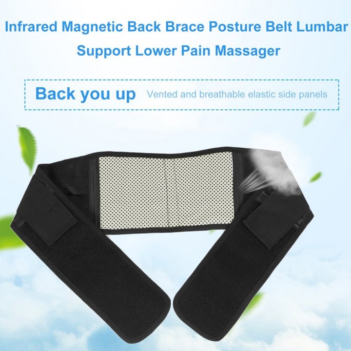 Lumbar Support Pain Massager Infrared Magnetic Self-heating Therapy Waist Belt
