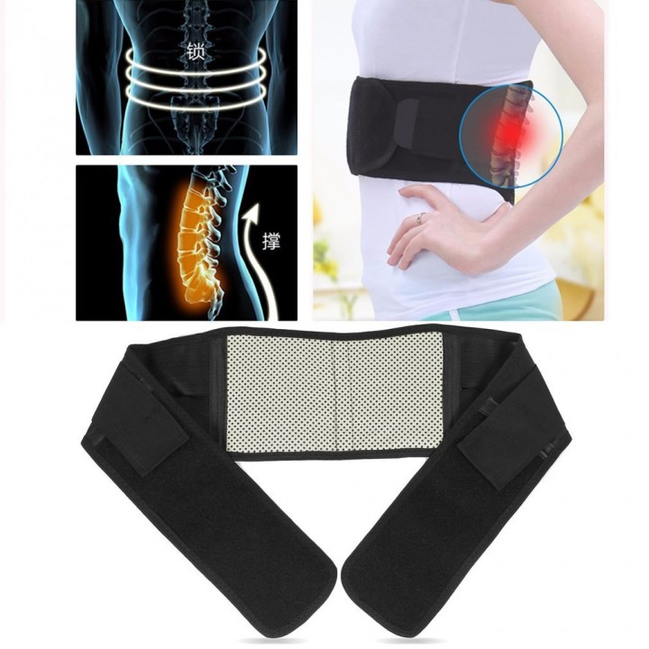 Lumbar Support Pain Massager Infrared Magnetic Self-heating Therapy Waist Belt