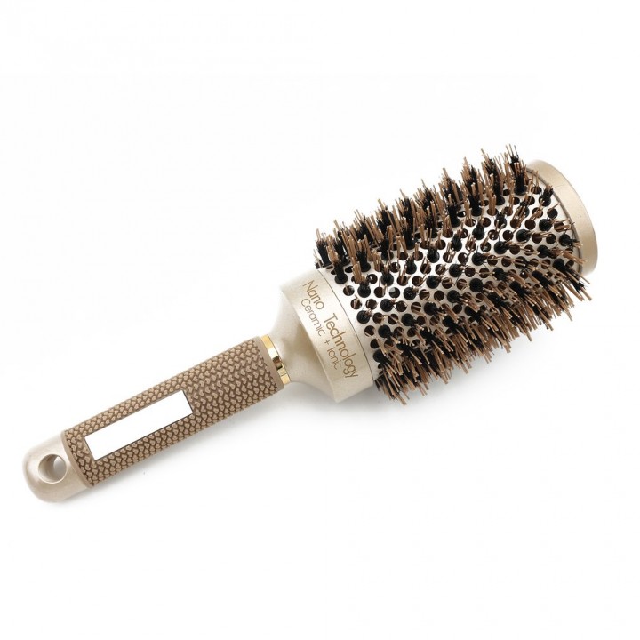 Ceramic Aluminium Hair Comb Round Brush Nylon & Bristle Hairdressing Brush