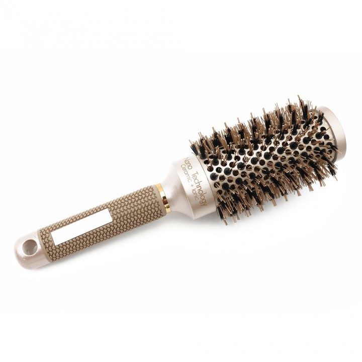 Ceramic Aluminium Hair Comb Round Brush Nylon & Bristle Hairdressing Brush