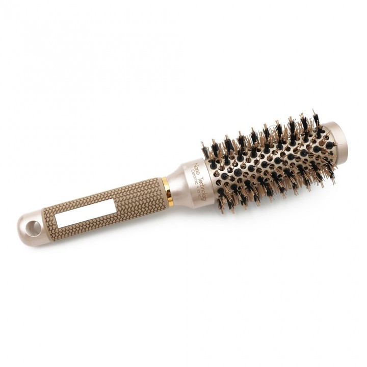 Ceramic Aluminium Hair Comb Round Brush Nylon & Bristle Hairdressing Brush