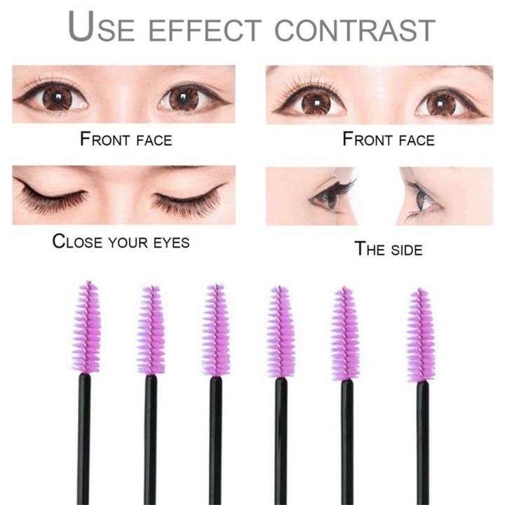 100pcs/lot Disposable Eyelash Extension Mascara Brushes Individual Applicator