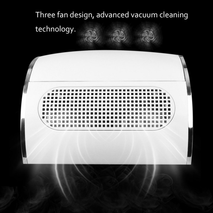 Pro Nail Dust Suction Collector Vacuum Cleaner with 3 Powerful Fan EU Plug