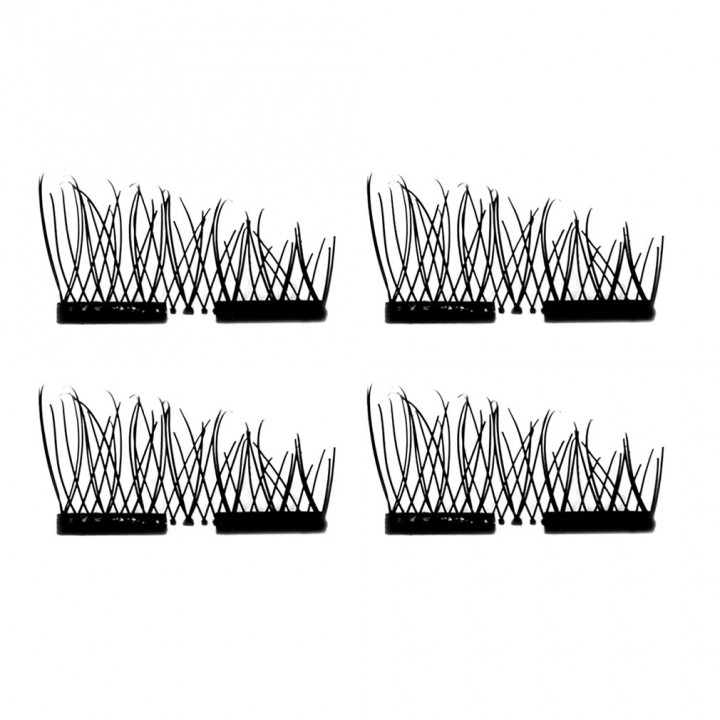 4Pcs/2Pairs 3D Magnetic False Eyelashes Natural Thick Long Cosmetic Eye Lashes