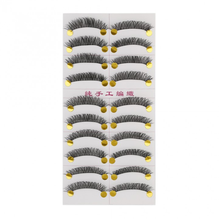 M14 Handmade False Eyelash Without Trace Transparent Stem Pure Manual view 2